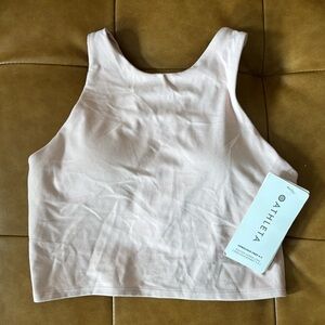 Athleta Light Pink Fitted Crop Tank Top